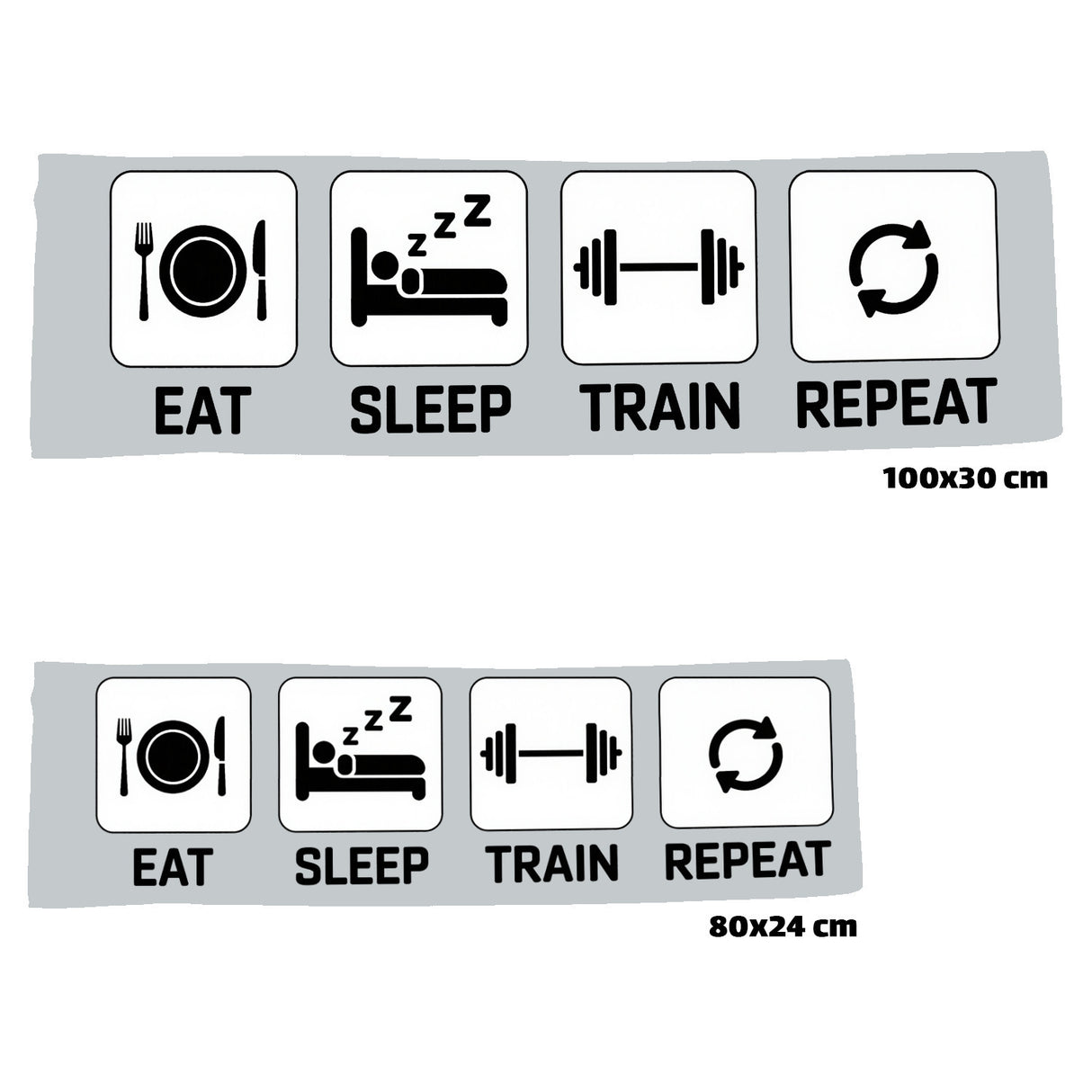 EAT SLEEP TRAIN REPEAT Eishandtuch für Sportler