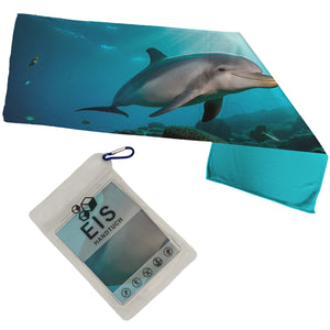 Delfin im Meer Eishandtuch für Meeresliebhaber