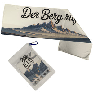 Der Berg ruft! Eishandtuch mit Bergsilhouette