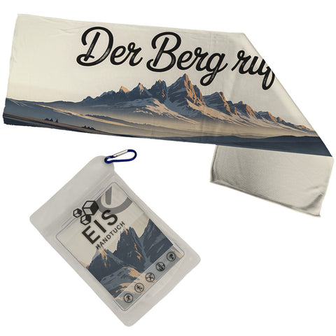 Der Berg ruft! Eishandtuch mit Bergsilhouette