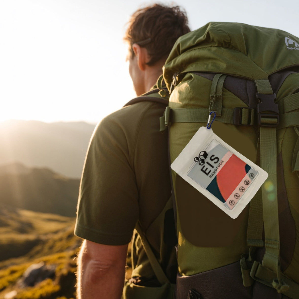 No Pain No Gain Eishandtuch mit Hantel Grafik
