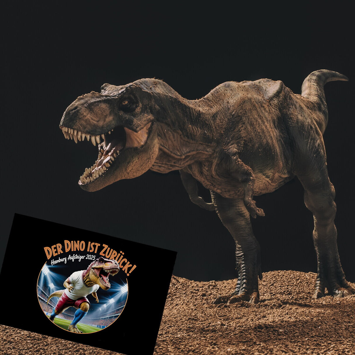 Hamburg Aufsteiger 2025 Souvenir Souvenir Magnet - DER DINO IST ZURÜCK!