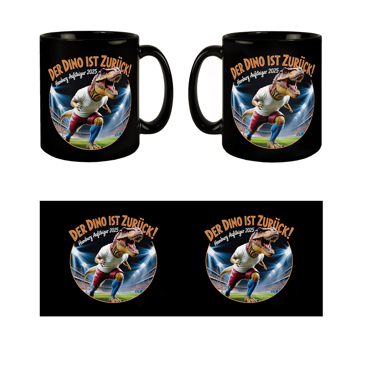 Hamburg Aufsteiger 2025 Tasse - DER DINO IST ZURÜCK!