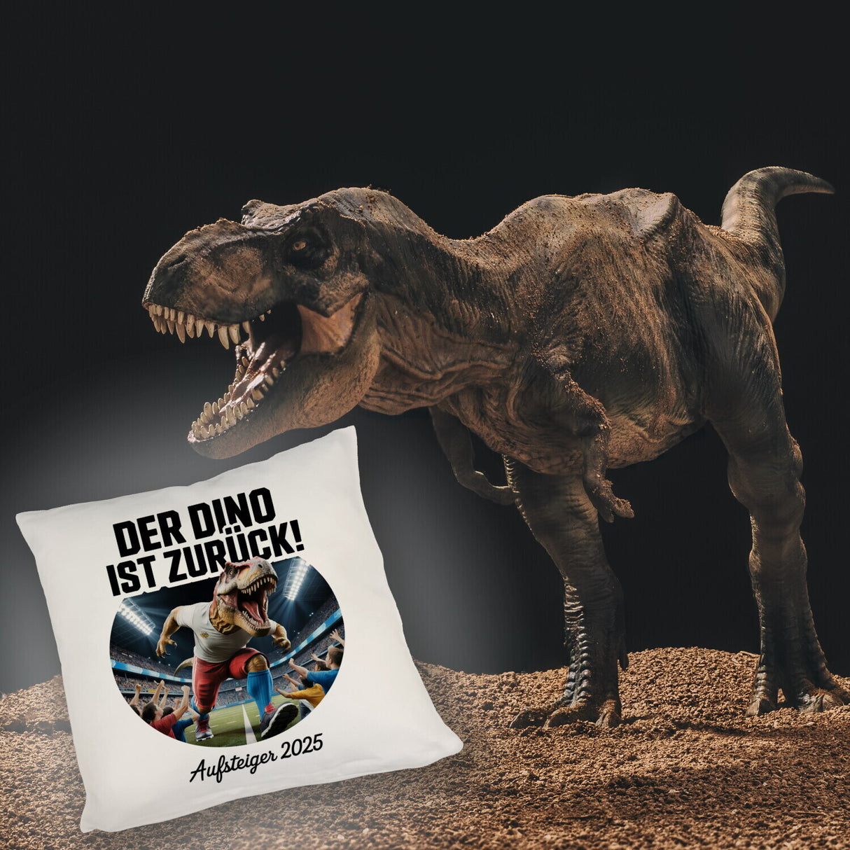 Der Dino ist zurück Hamburg Kissen - Aufsteiger 2025