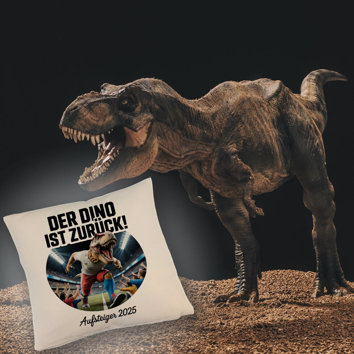 Der Dino ist zurück Hamburg Kissen - Aufsteiger 2025