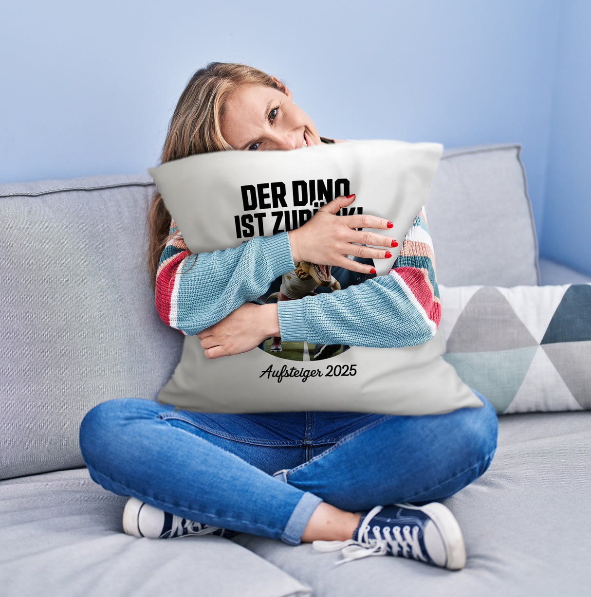 Der Dino ist zurück Hamburg Kissen - Aufsteiger 2025