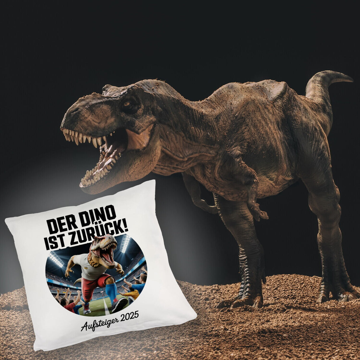 Der Dino ist zurück Hamburg Kissen - Aufsteiger 2025