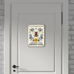 Biene mit Blumen DAS IST KEIN UNORDENTLICHER GARTEN Metallschild in 15x20 cm