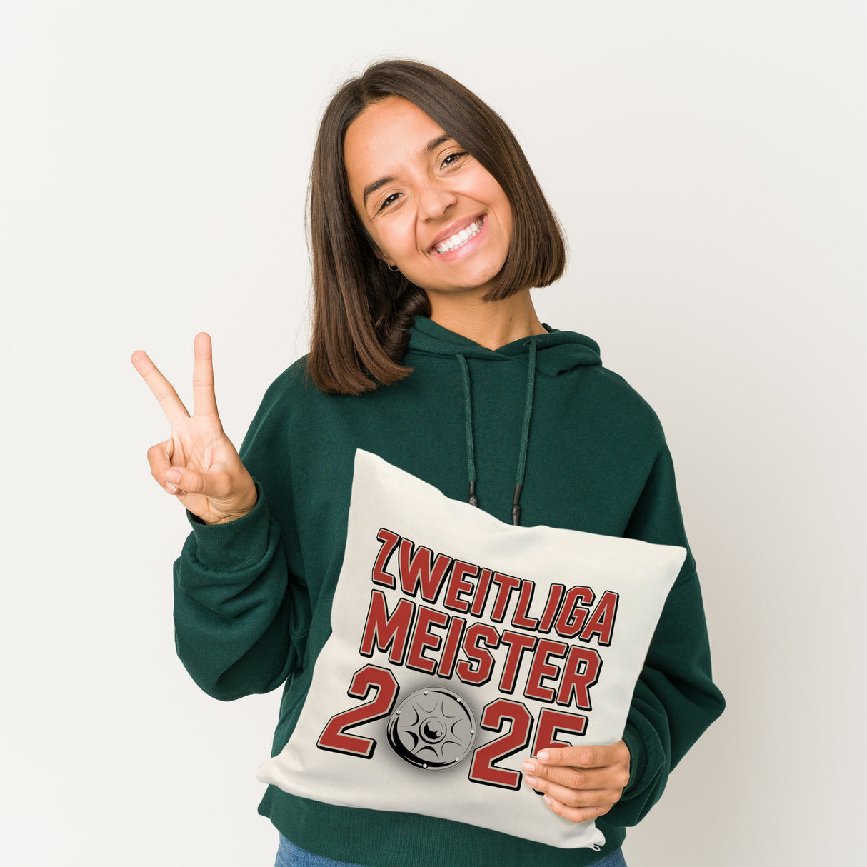 Köln Zweitliga Meister 2025 Kissen mit Meisterschale der 2. Liga Aufsteiger