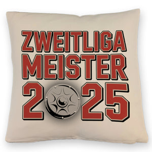 Köln Zweitliga Meister 2025 Kissen mit Meisterschale der 2. Liga Aufsteiger