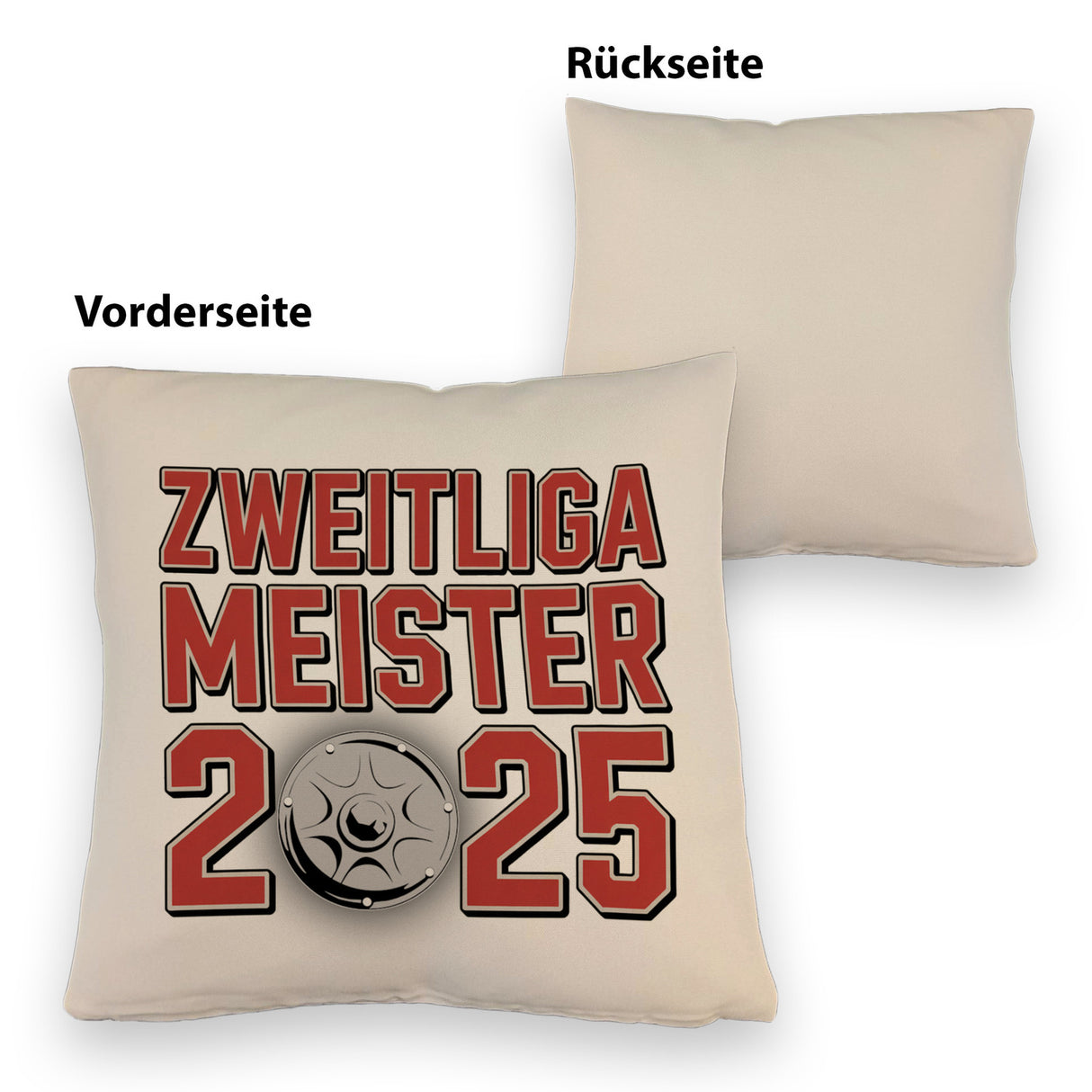 Köln Zweitliga Meister 2025 Kissen mit Meisterschale der 2. Liga Aufsteiger
