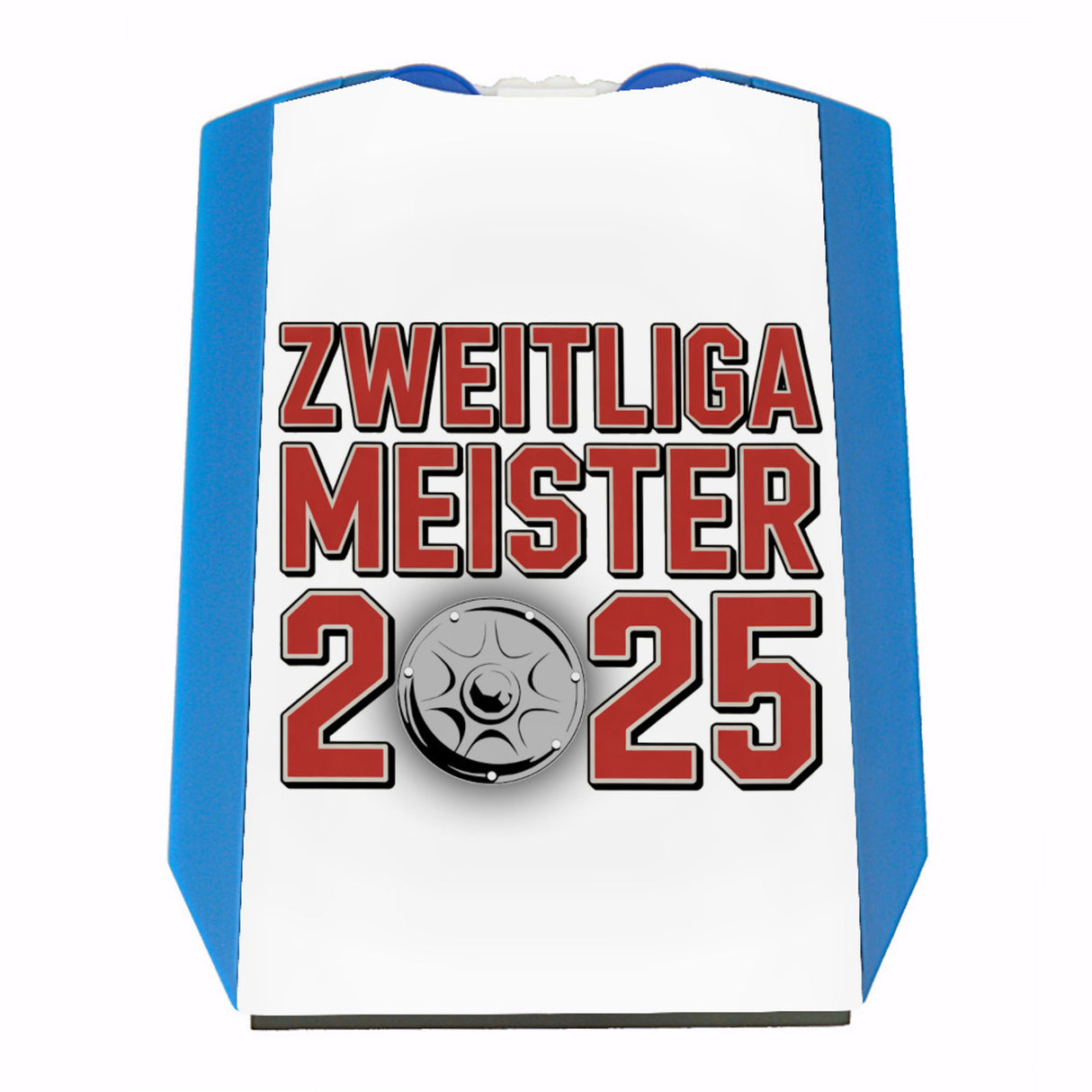 Köln Zweitliga Meister 2025 Parkscheibe mit Meisterschale der 2. Liga Aufsteiger