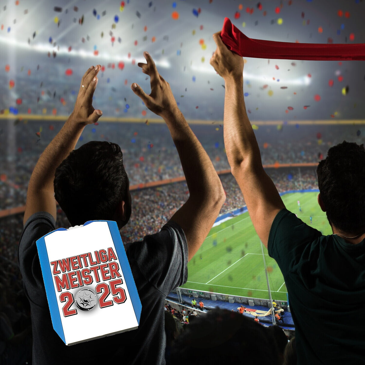 Köln Zweitliga Meister 2025 Parkscheibe mit Meisterschale der 2. Liga Aufsteiger