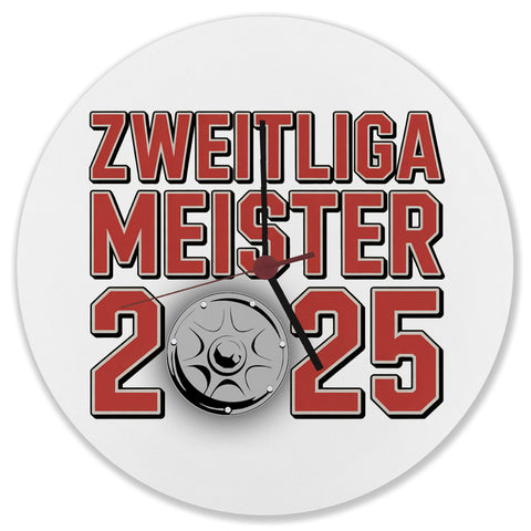 Köln Zweitliga Meister 2025 Wanduhr mit Meisterschale der 2. Liga Aufsteiger