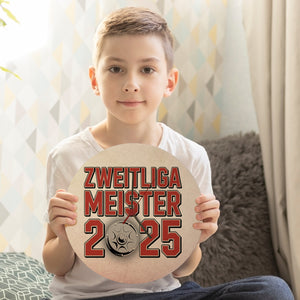 Köln Zweitliga Meister 2025 Wanduhr mit Meisterschale der 2. Liga Aufsteiger