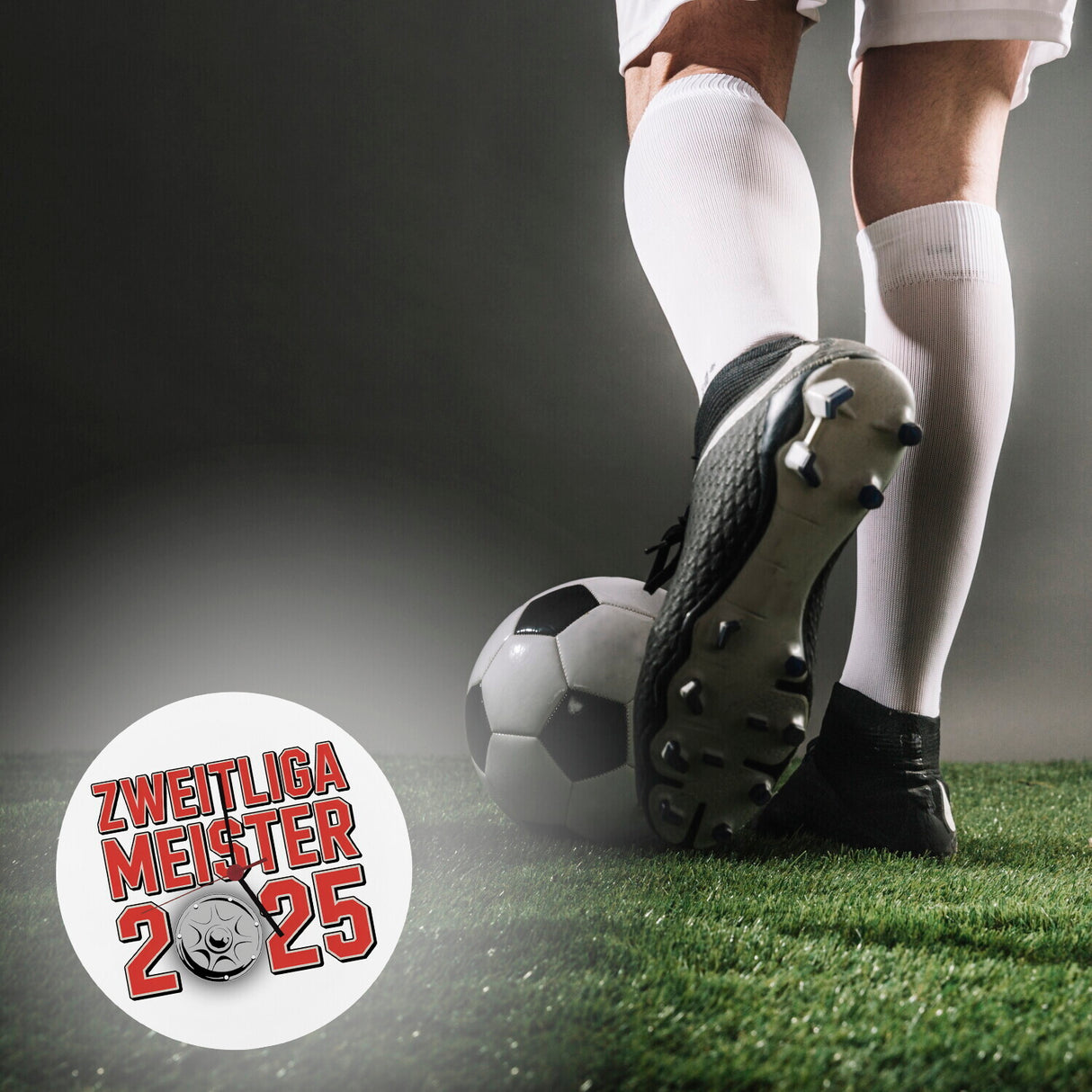 Köln Zweitliga Meister 2025 Wanduhr mit Meisterschale der 2. Liga Aufsteiger
