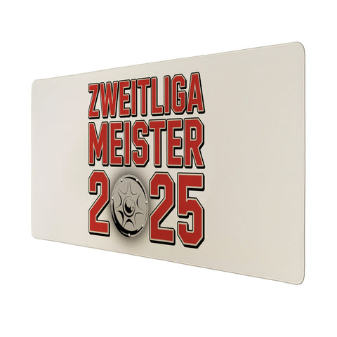 Köln Zweitliga Meister 2025 Schreibtischunterlage 69x31cm XXL Mauspad mit Meisterschale der 2. Liga Aufsteiger