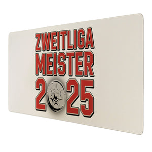 Köln Zweitliga Meister 2025 Schreibtischunterlage 69x31cm XXL Mauspad mit Meisterschale der 2. Liga Aufsteiger