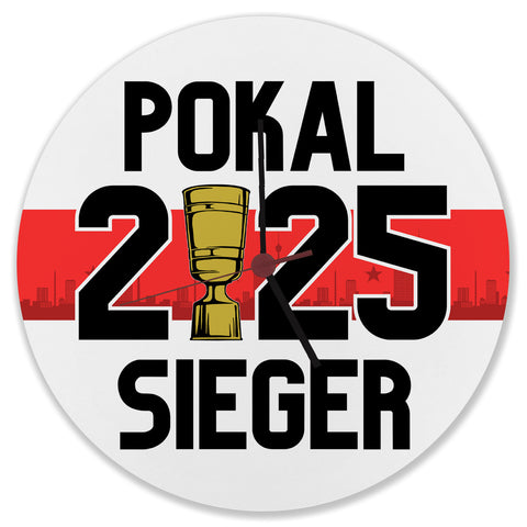 Stuttgart Pokalsieger 2025 Wanduhr