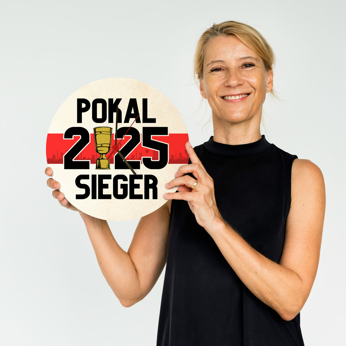 Stuttgart Pokalsieger 2025 Wanduhr