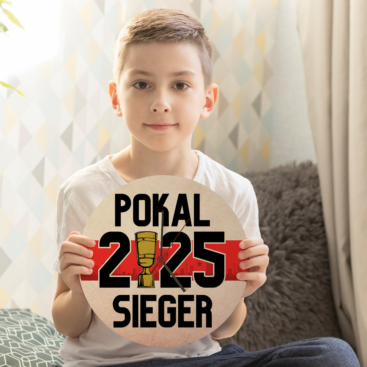 Stuttgart Pokalsieger 2025 Wanduhr