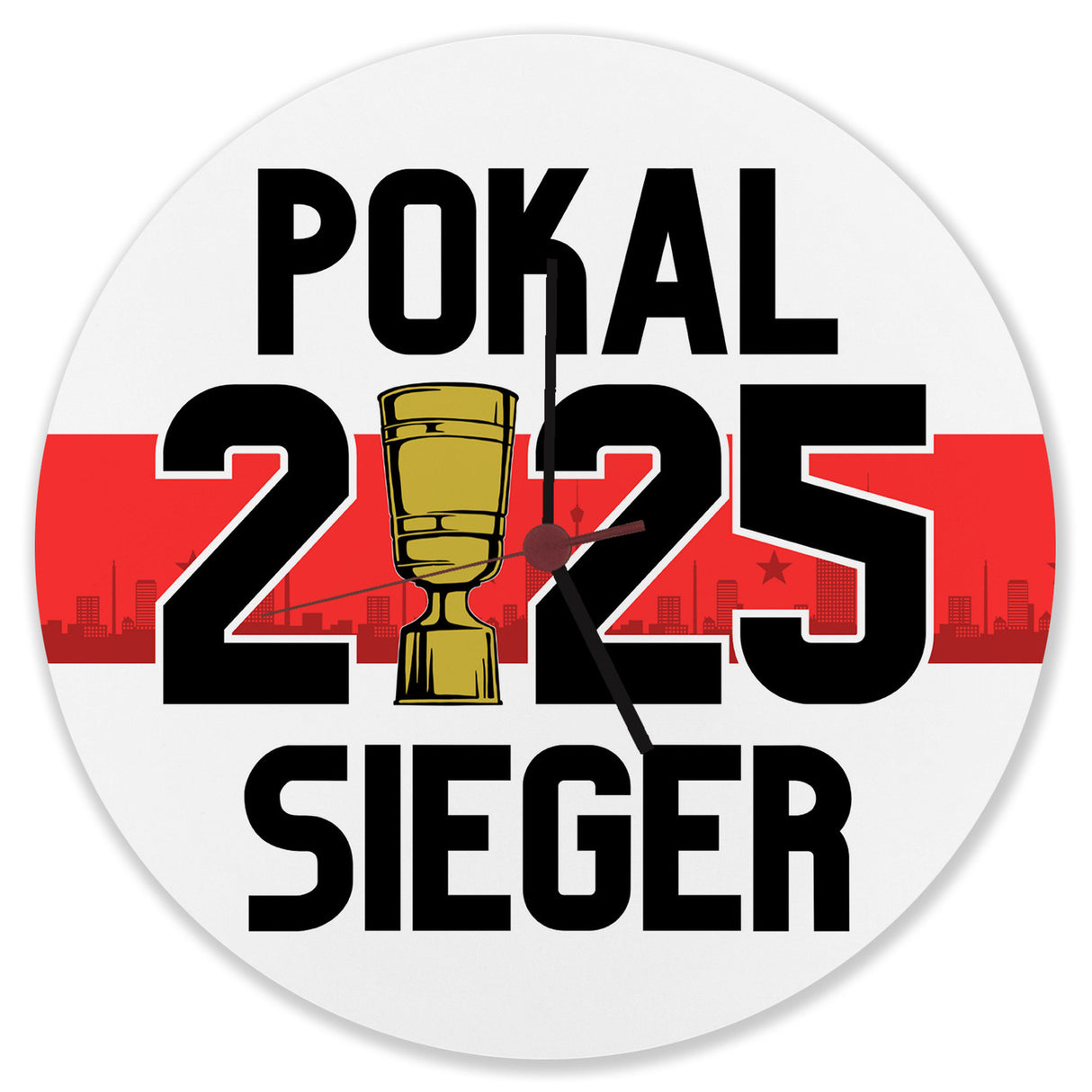 Stuttgart Pokalsieger 2025 Wanduhr