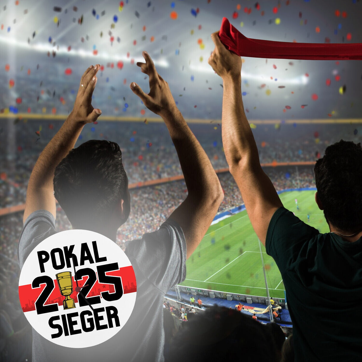 Stuttgart Pokalsieger 2025 Wanduhr
