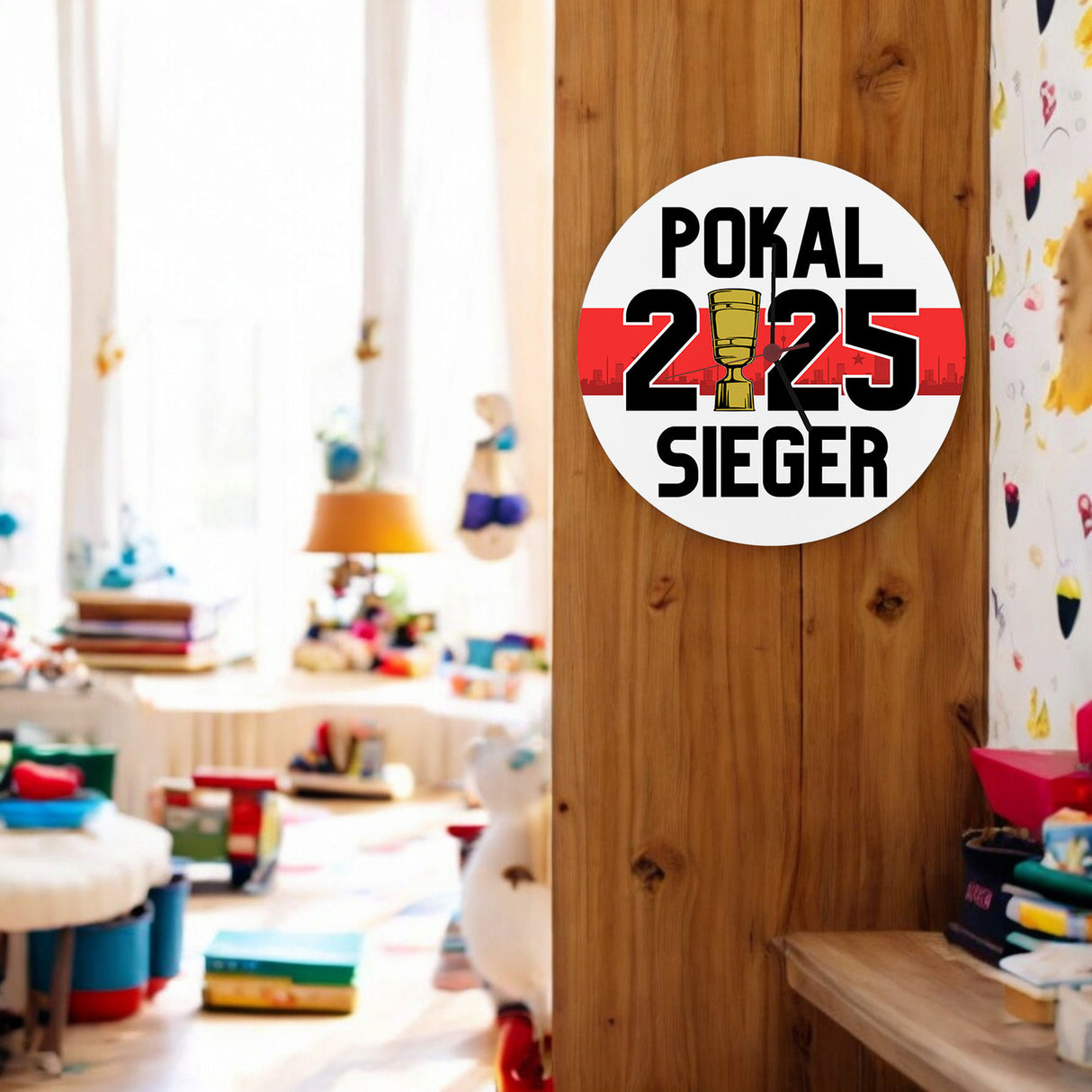 Stuttgart Pokalsieger 2025 Wanduhr