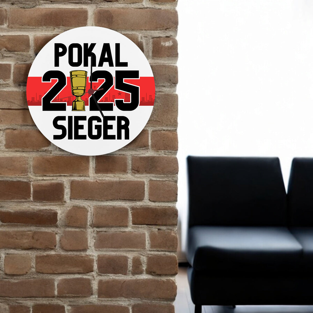 Stuttgart Pokalsieger 2025 Wanduhr