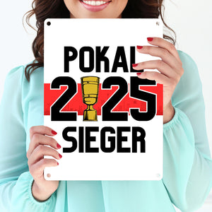 Stuttgart Pokalsieger 2025 Metallschild in 15x20 cm