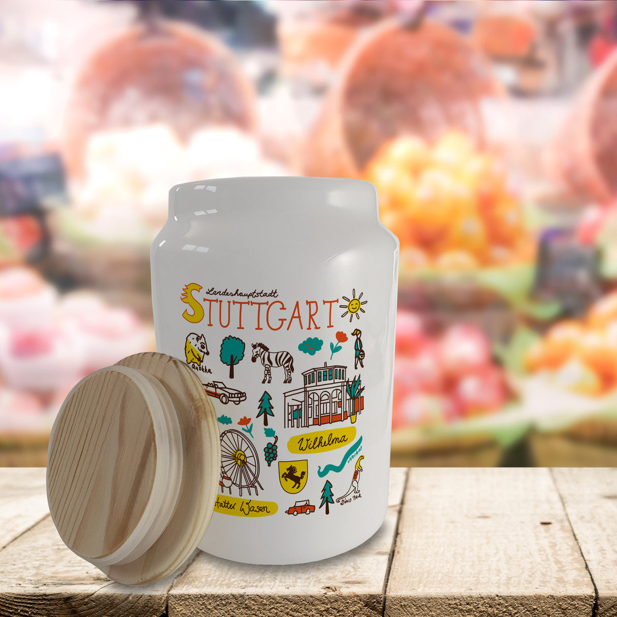 Stuttgart Wimmelbild Keksdose
