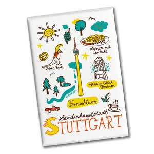 Stuttgart Wimmel Souvenir Souvenir Magnet - Fernsehturm