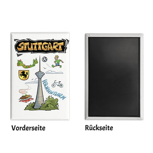 Stuttgart Fernsehturm Pop Art Comic Cartoon Souvenir Souvenir Magnet
