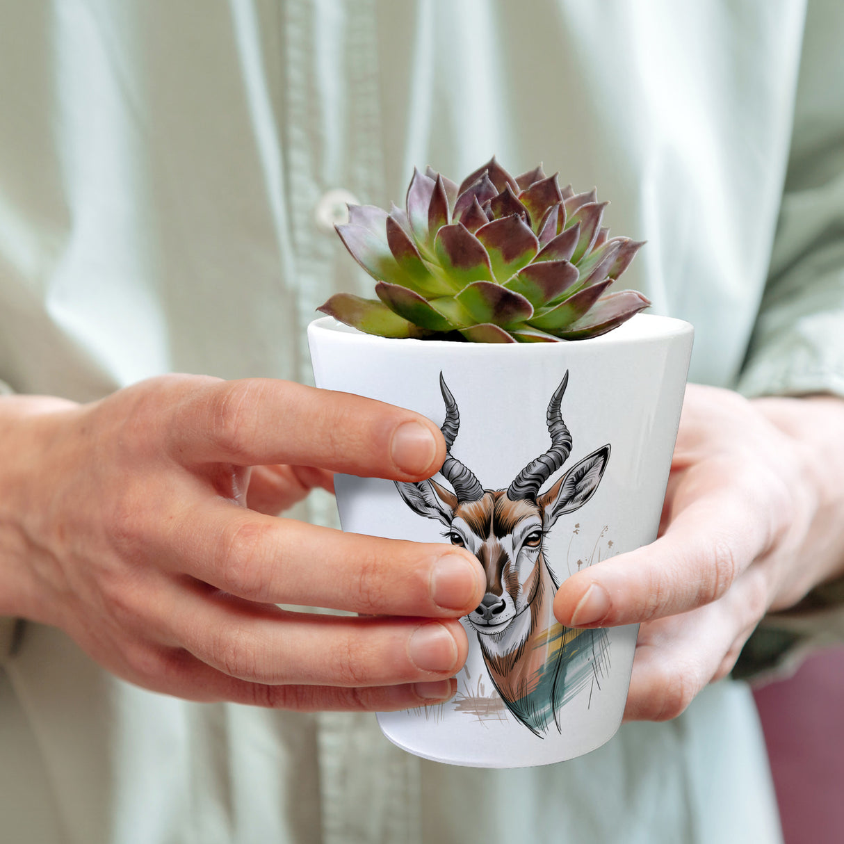 Anmutige Antilope Blumentopf für Wildnis-Fans