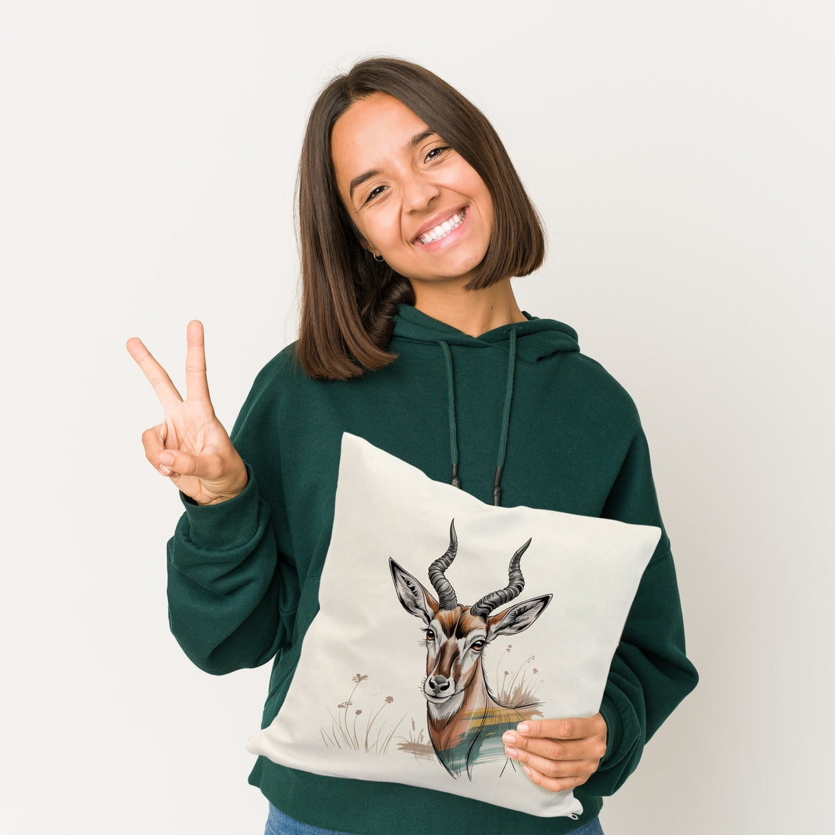 Anmutige Antilope Kissen für Wildnis-Fans