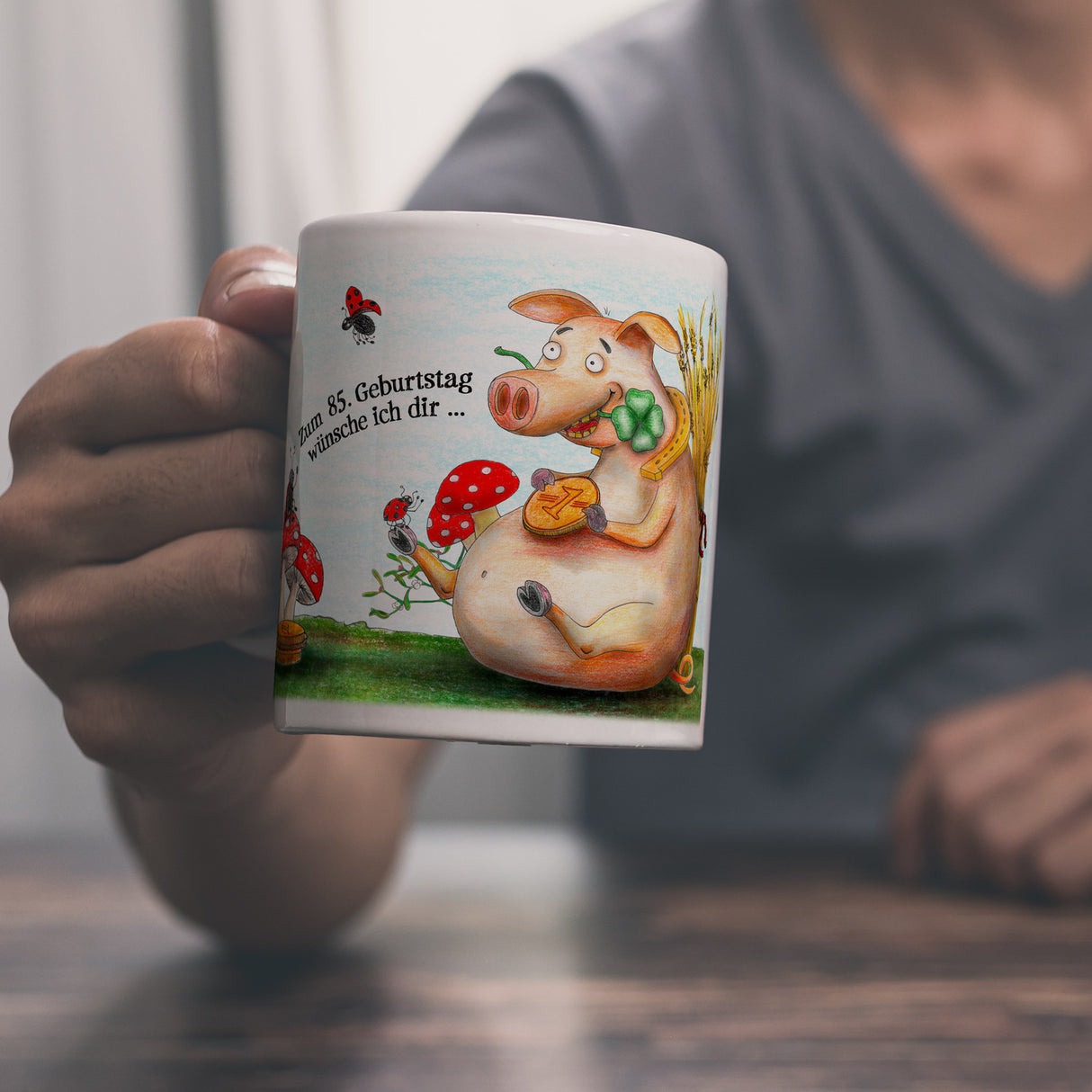 Viel Glück zum 85. Geburtstag Kaffeebecher