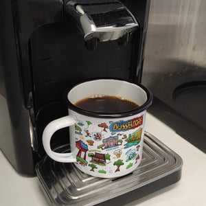 Düsseldorf Pop Art Comic Emaille Tasse