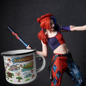 Düsseldorf Pop Art Comic Emaille Tasse