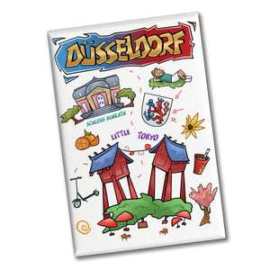 Düsseldorf Pop Art Comic Souvenir Souvenir Magnet - Little Tokyo