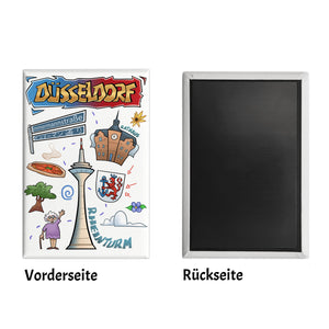 Düsseldorf Pop Art Comic Souvenir Souvenir Magnet - Rheinturm