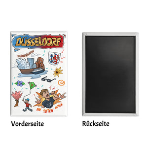 Düsseldorf Pop Art Comic Souvenir Souvenir Magnet - Medienhafen