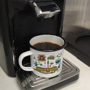 Stuttgart Pop Art Comic Emaille Tasse