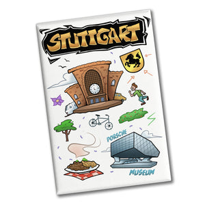 Stuttgart Pop Art Souvenir Souvenir Magnet - Hauptbahnhof