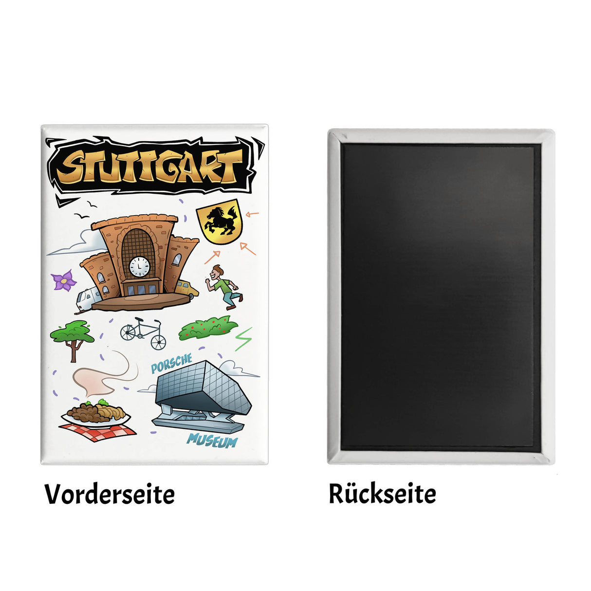 Stuttgart Pop Art Souvenir Souvenir Magnet - Hauptbahnhof