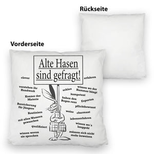 Alte Hasen sind gefragt!Kissen