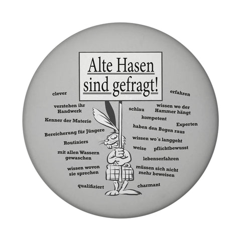 Alte Hasen sind gefragt! Magnet rund