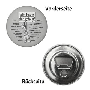 Alte Hasen sind gefragt! Magnet rund