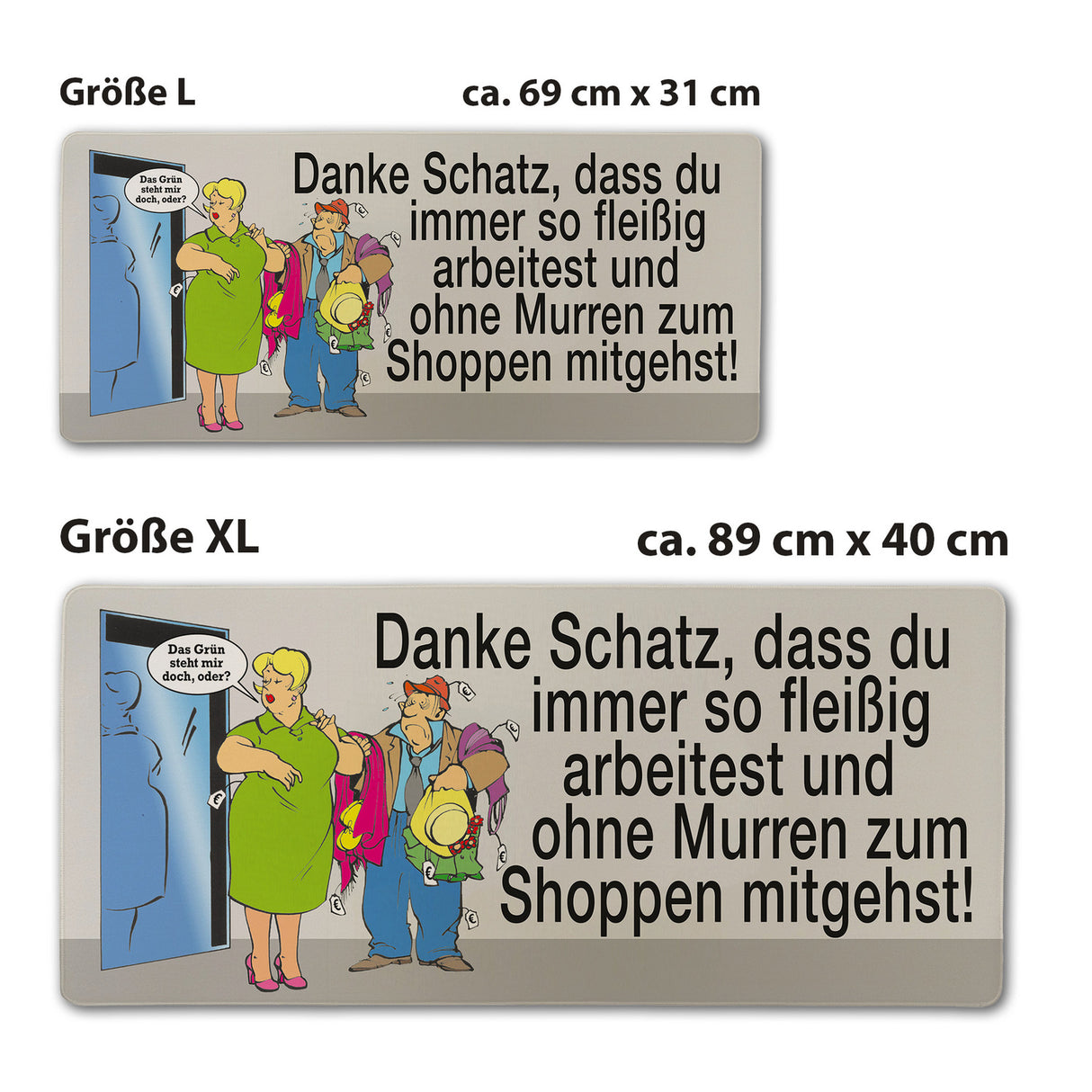 Danke Schatz! Schreibtischunterlage 69x31cm XXL Mauspad