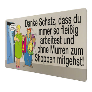 Danke Schatz! Schreibtischunterlage 69x31cm XXL Mauspad