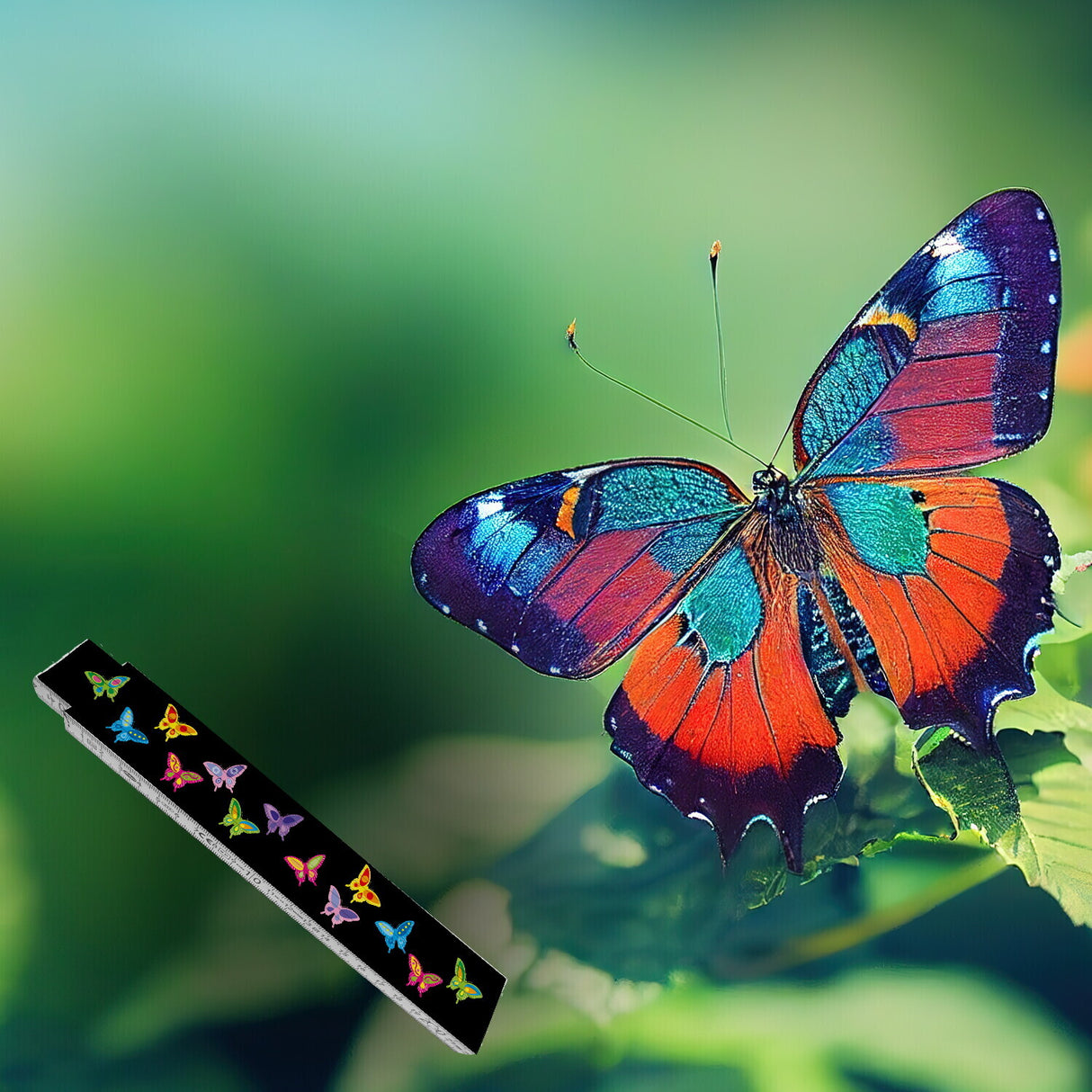 Schmetterling Meterstab aus Holz